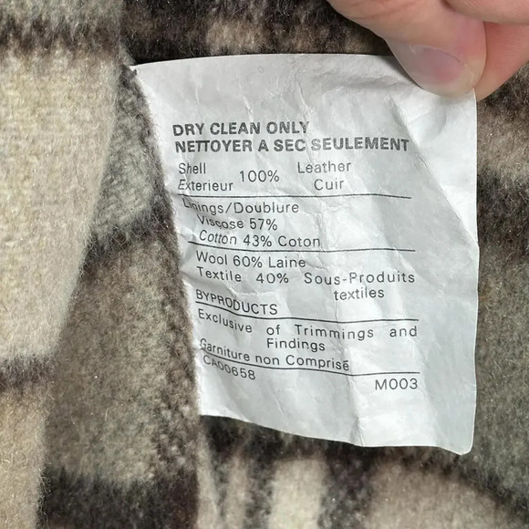 Vintage Cream Suede Fur 1970s Winter Coat Large - Picture 10 of 10